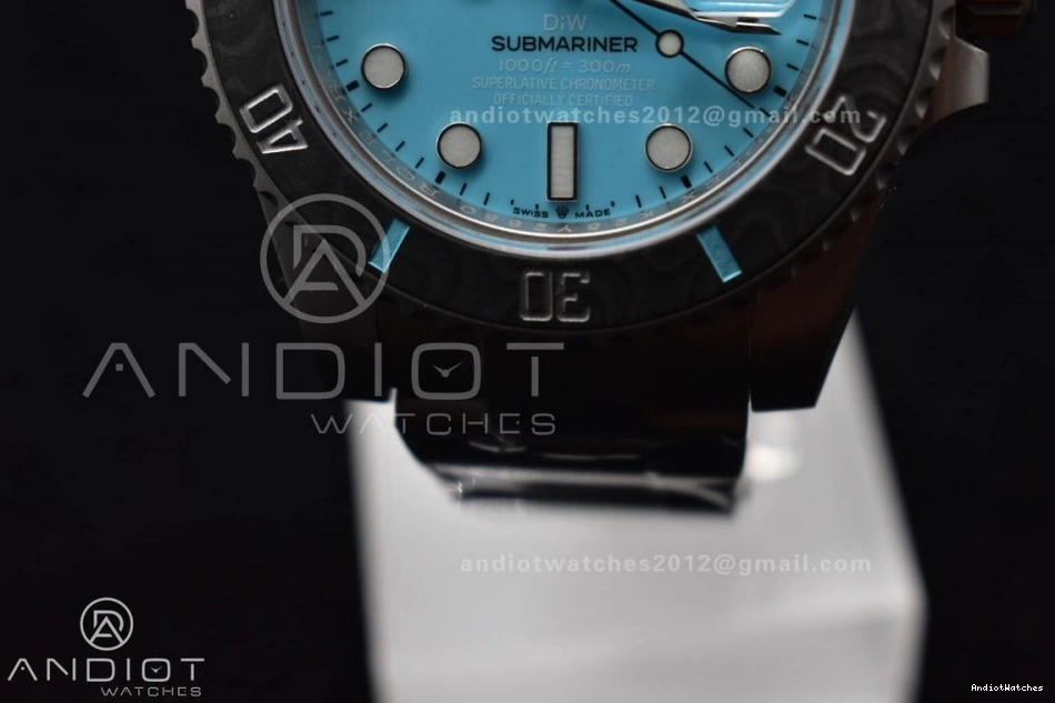 Blue DIW Submariner Tiffany SS VS Dial VSF 1:1 FastDry 472 Sandblasted Edition Bracelet on Best 0212